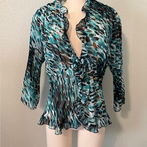 Elementz Multicolor Ruffled Blouse‎